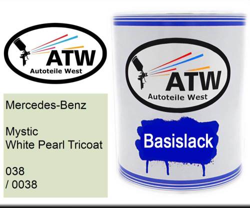 Mercedes-Benz, Mystic White Pearl Tricoat, 038 / 0038: 1L Lackdose, von ATW Autoteile West.